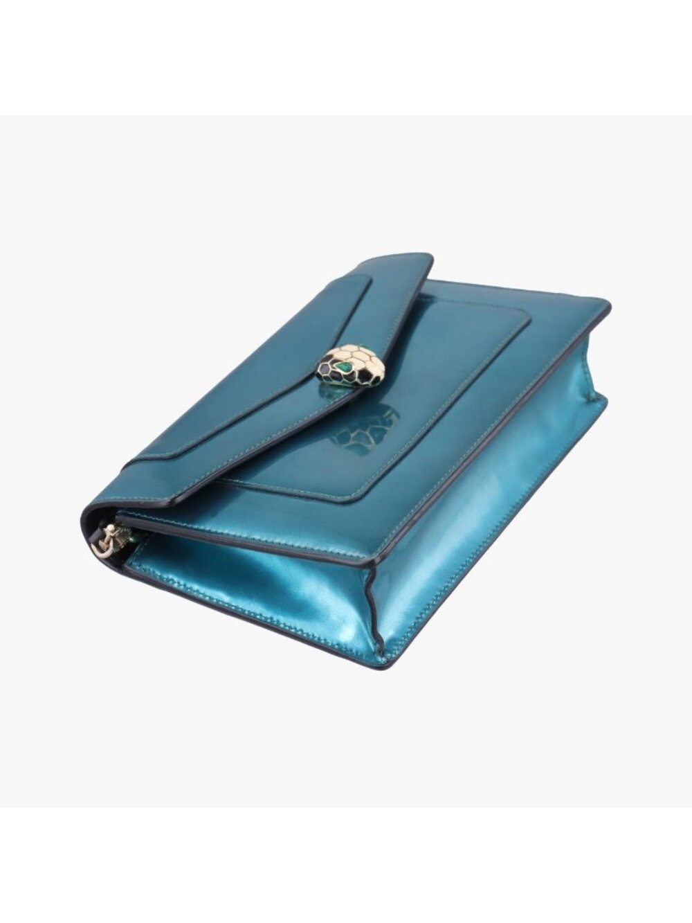 ★SOLD★ Bvlgari Serpenti Forever Blue Patent Shoulder - Picture 5 of 15
